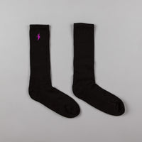 Polar No Comply Sport Socks - Black / Purple thumbnail