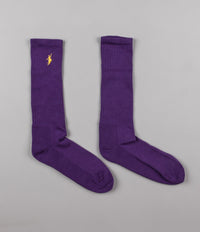 Polar No Comply Sport Socks - Purple / Yellow