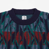 Polar Paul Knit Sweatshirt - Rich Navy thumbnail