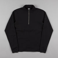 Polar Pique Zip Neck Shirt - Black thumbnail