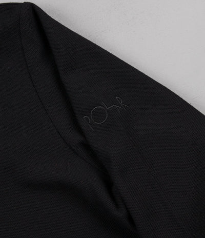 Polar Pique Zip Neck Shirt - Black