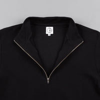 Polar Pique Zip Neck Shirt - Black thumbnail