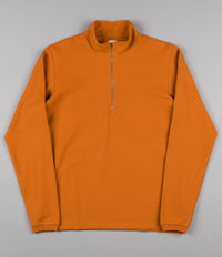 Polar Pique Zip Neck Shirt - Caramel