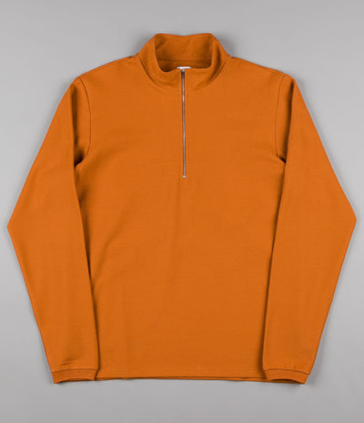 Polar Pique Zip Neck Shirt - Caramel
