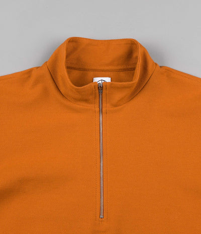 Polar Pique Zip Neck Shirt - Caramel