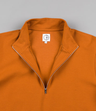 Polar Pique Zip Neck Shirt - Caramel