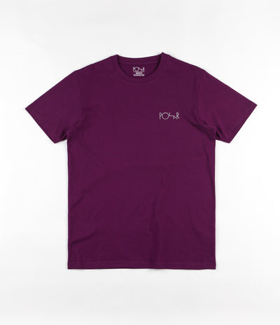 Polar Reflective Stroke Logo T-Shirt - Dark Prune / Silver