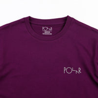 Polar Reflective Stroke Logo T-Shirt - Dark Prune / Silver thumbnail