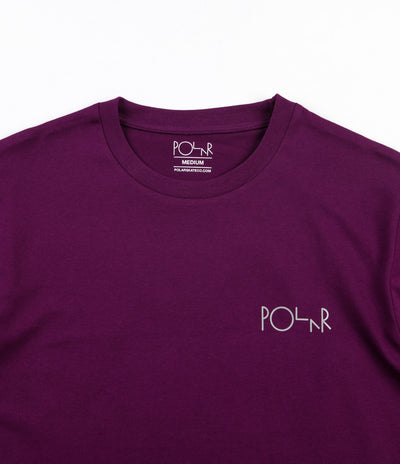 Polar Reflective Stroke Logo T-Shirt - Dark Prune / Silver