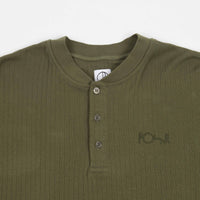 Polar Rib Henley Long Sleeve T-Shirt - Uniform Green thumbnail