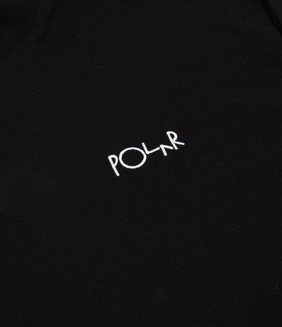 Polar Script Mockneck Long Sleeve T-Shirt - Black
