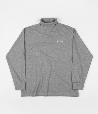 Polar Script Turtleneck - Heather Grey