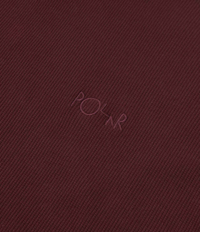 Polar Shin Turtleneck Long Sleeve T-Shirt - Wine