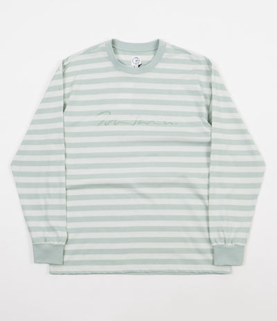 Polar Signature Striped Long Sleeve T-Shirt - Stone Blue