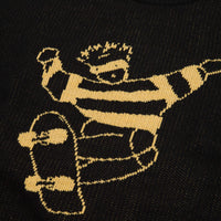 Polar Skate Dude Knitted Sweatshirt - Black thumbnail