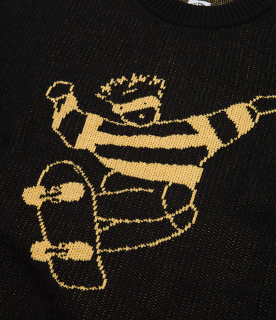 Polar Skate Dude Knitted Sweatshirt - Black