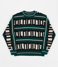 Polar Square Logo Knit Sweatshirt - Green