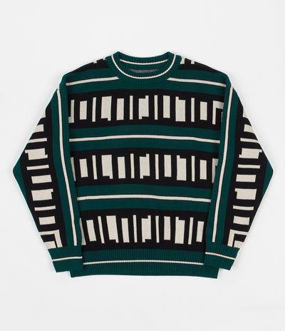 Polar Square Logo Knit Sweatshirt - Green