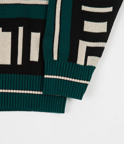 Polar Square Logo Knit Sweatshirt - Green