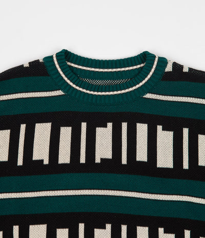 Polar Square Logo Knit Sweatshirt - Green