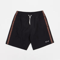 Polar Square Stripe Swim Shorts - Black / Brown thumbnail