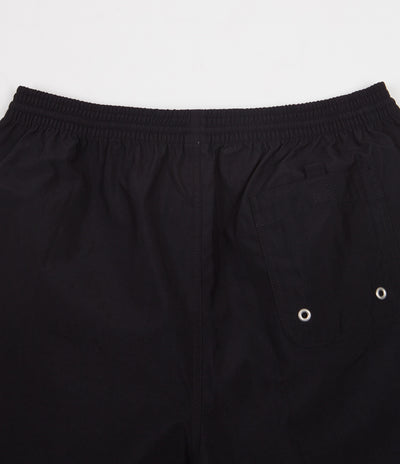 Polar Square Stripe Swim Shorts - Black / Brown