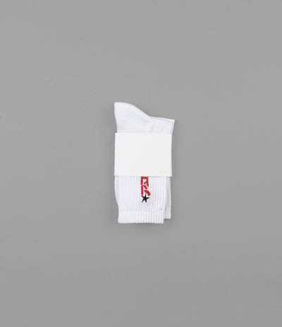 Polar Star Socks - White / Red