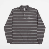 Polar Stripe Long Sleeve Polo Shirt - Graphite thumbnail