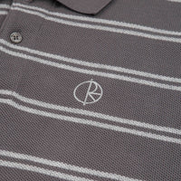 Polar Stripe Long Sleeve Polo Shirt - Graphite thumbnail
