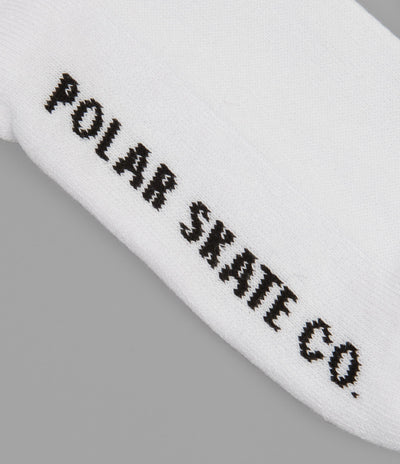 Polar Stripe Long Socks - White / Grey