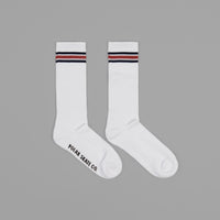 Polar Stripe Long Socks - White / Navy / Rust thumbnail