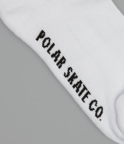 Polar Stripe Long Socks - White / Navy / Rust