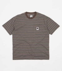 Polar Stripe Pocket T-Shirt - Brown