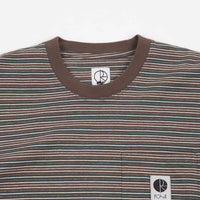 Polar Stripe Pocket T-Shirt - Brown thumbnail