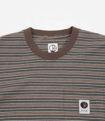 Polar Stripe Pocket T-Shirt - Brown