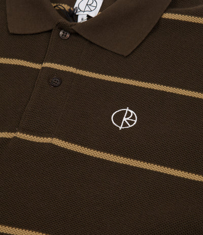 Polar Stripe Polo Shirt - Brown