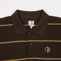 Polar Stripe Polo Shirt - Brown thumbnail