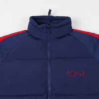 Polar Stripe Puffer Jacket - Navy / Red thumbnail