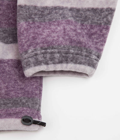 Polar Stripe Pullover Fleece - Light Purple