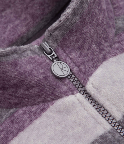 Polar Stripe Pullover Fleece - Light Purple