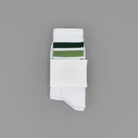 Polar Stripe Socks - White / Green thumbnail