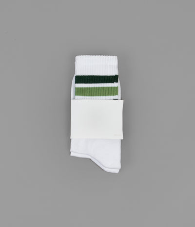 Polar Stripe Socks - White / Green