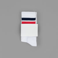Polar Stripe Socks - White / Navy - Red thumbnail