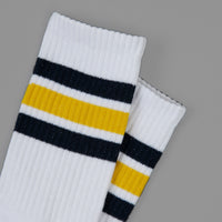 Polar Stripe Socks - White / Navy - Yellow thumbnail