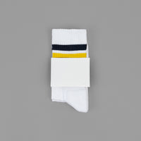 Polar Stripe Socks - White / Navy - Yellow thumbnail