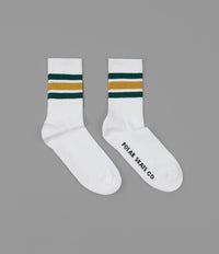 Polar Stripe Socks - White / Teal / Orange