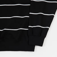 Polar Stripe Zip Neck Sweatshirt - Black thumbnail
