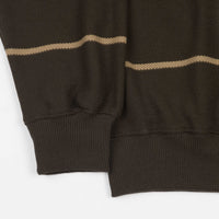 Polar Stripe Zip Neck Sweatshirt - Brown thumbnail