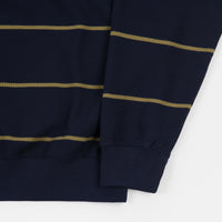 Polar Stripe Zip Neck Sweatshirt - Rich Navy thumbnail