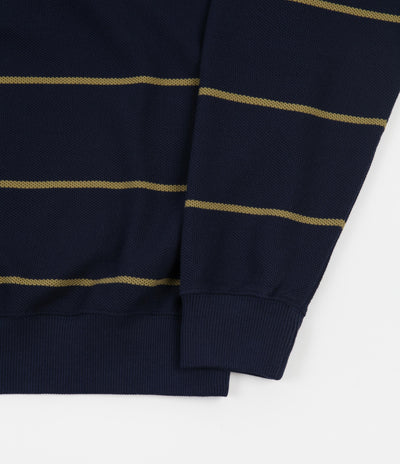 Polar Stripe Zip Neck Sweatshirt - Rich Navy